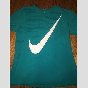 Kids Teal Nike Short Sleeve Shirt